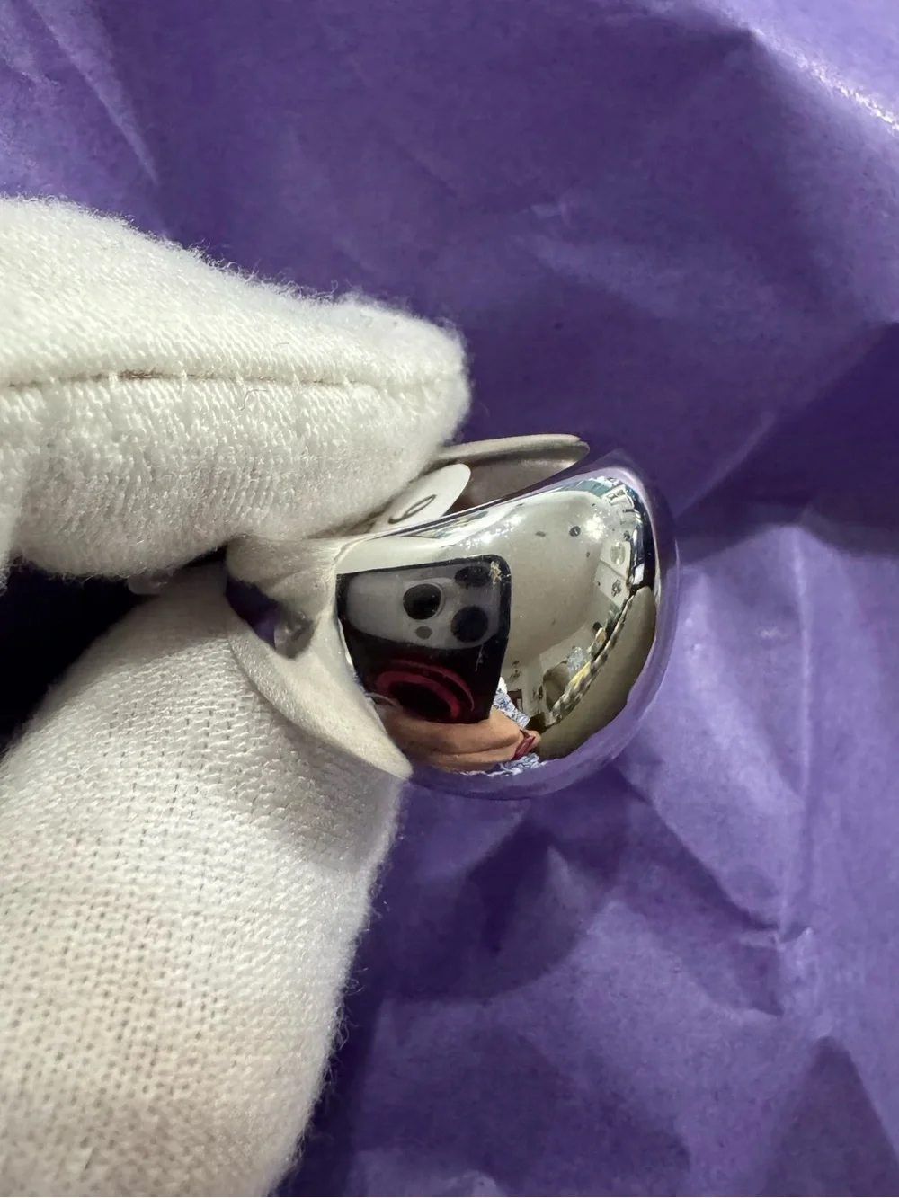 Melinda Maria Polished Silver Dome Ring - 6